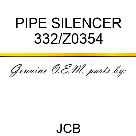 PIPE SILENCER 332/Z0354