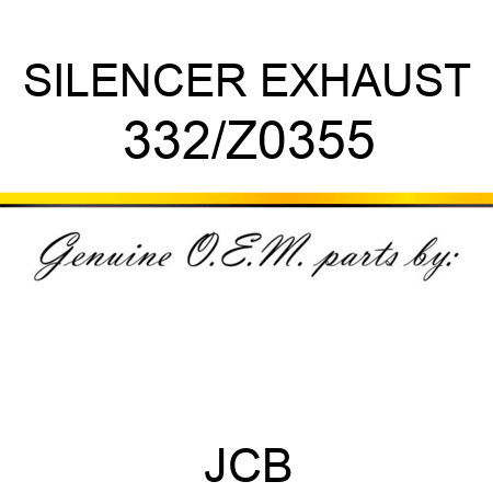 SILENCER EXHAUST 332/Z0355