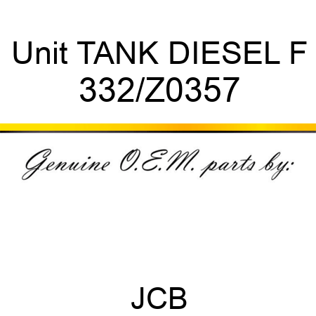 Unit TANK DIESEL F 332/Z0357