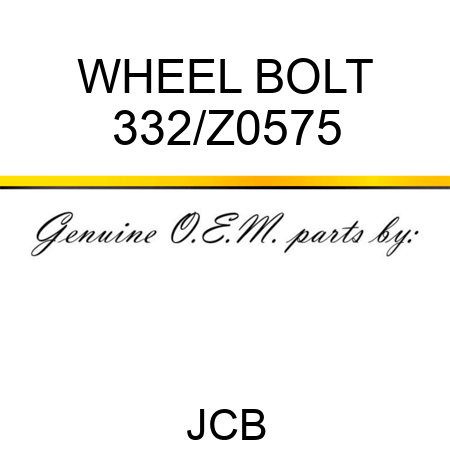 WHEEL BOLT 332/Z0575