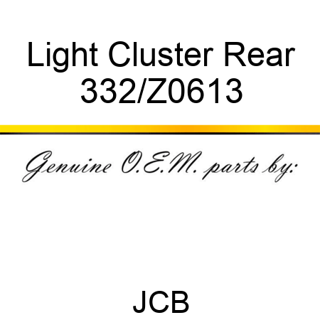 Light Cluster Rear 332/Z0613