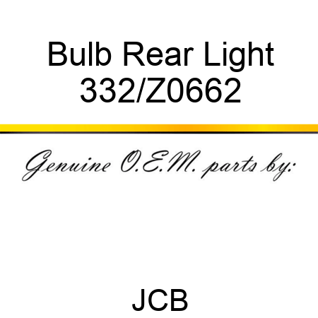 Bulb Rear Light 332/Z0662