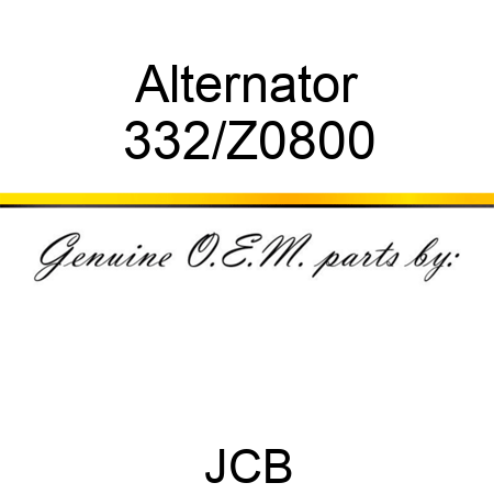 Alternator 332/Z0800
