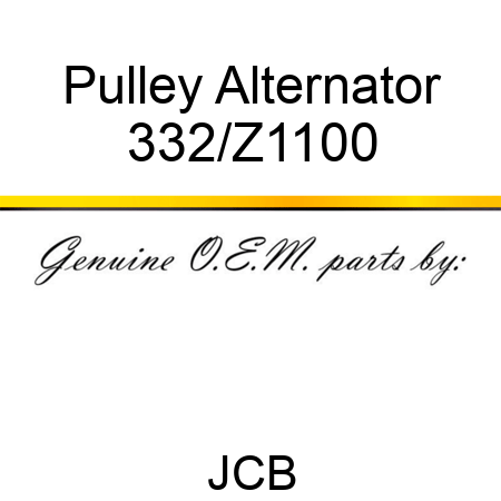 Pulley Alternator 332/Z1100