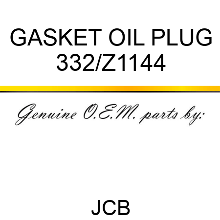 GASKET OIL PLUG 332/Z1144