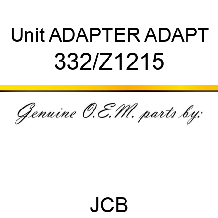 Unit ADAPTER ADAPT 332/Z1215