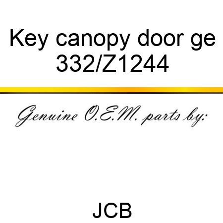 Key canopy door ge 332/Z1244
