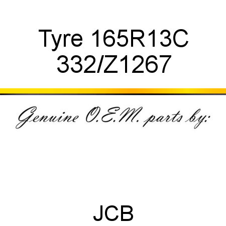 Tyre, 165R13C 332/Z1267