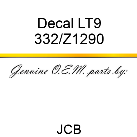 Decal LT9 332/Z1290