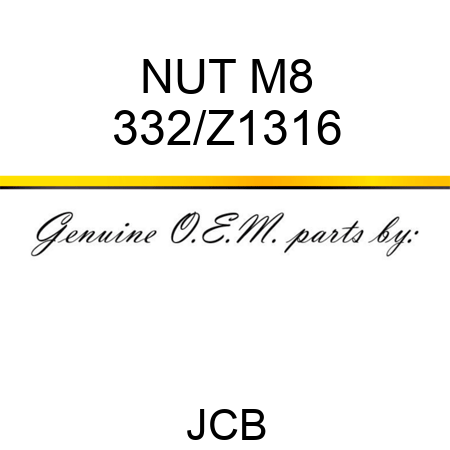 NUT M8 332/Z1316