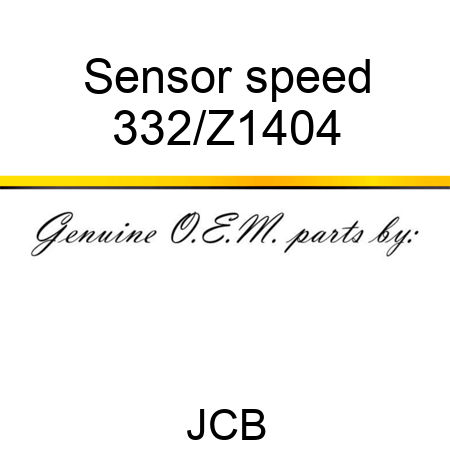 Sensor speed 332/Z1404