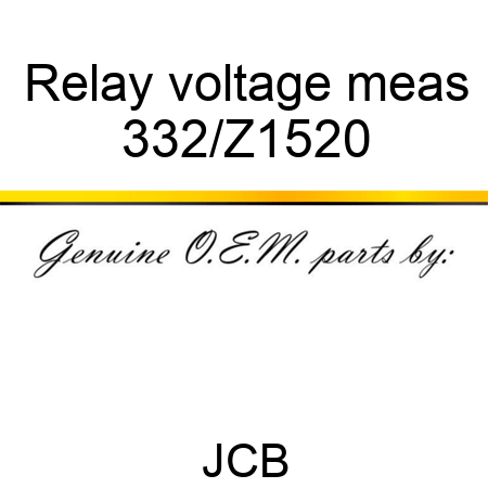 Relay voltage meas 332/Z1520