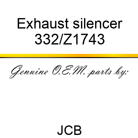 Exhaust silencer, 332/Z1743