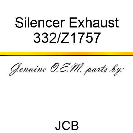 Silencer Exhaust 332/Z1757