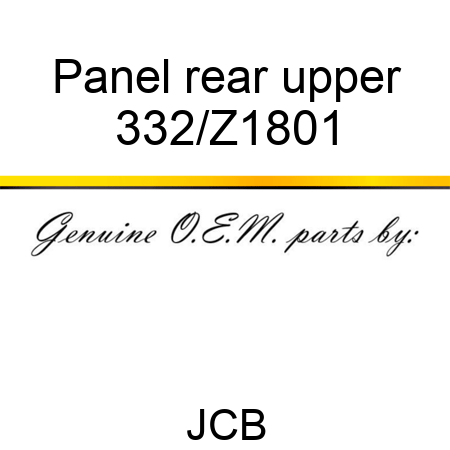 Panel rear upper 332/Z1801