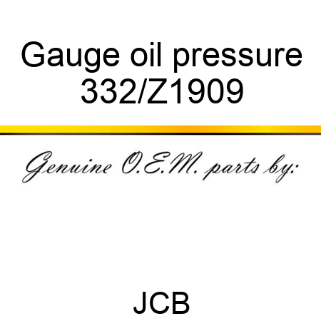 Gauge oil pressure 332/Z1909