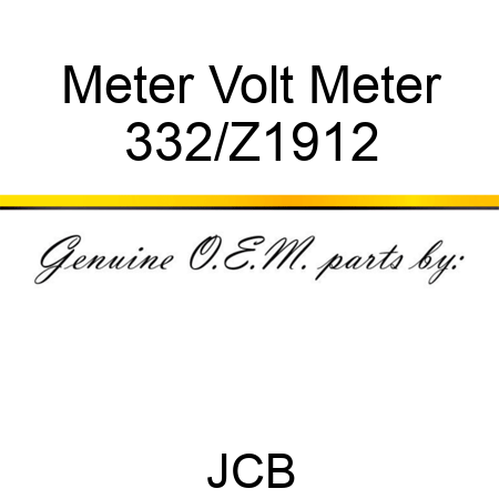 Meter Volt Meter 332/Z1912