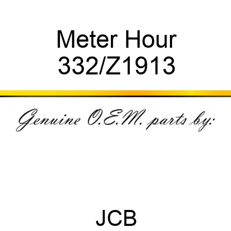 Meter Hour 332/Z1913