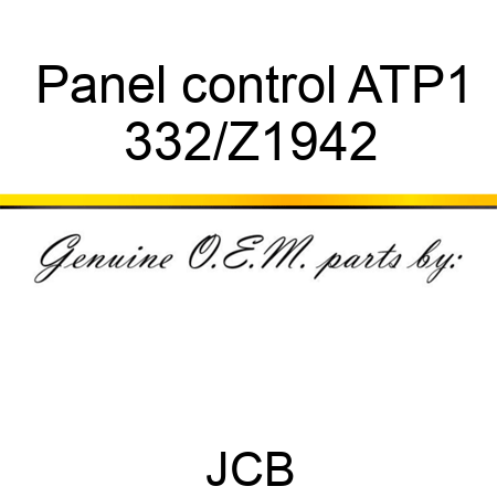 Panel control ATP1 332/Z1942