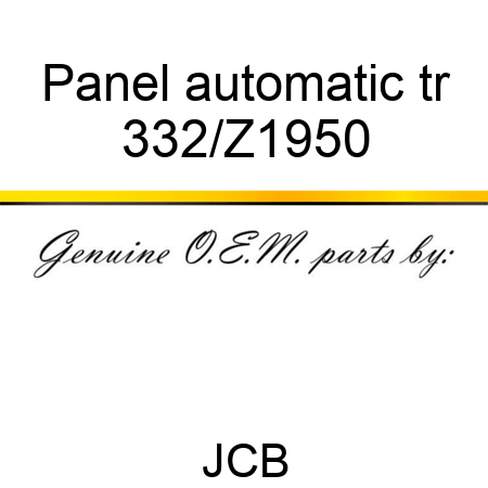 Panel automatic tr 332/Z1950