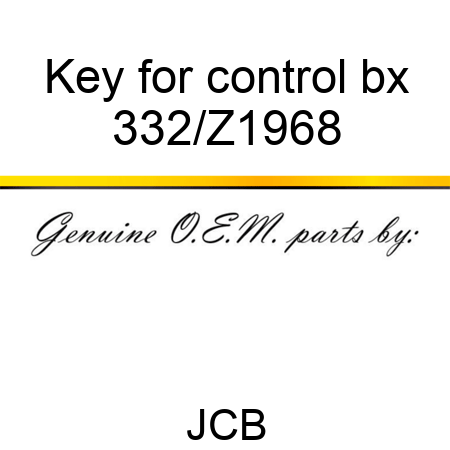 Key for control bx 332/Z1968