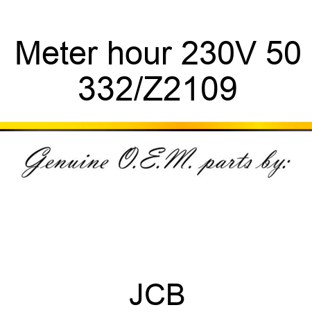 Meter hour 230V 50 332/Z2109