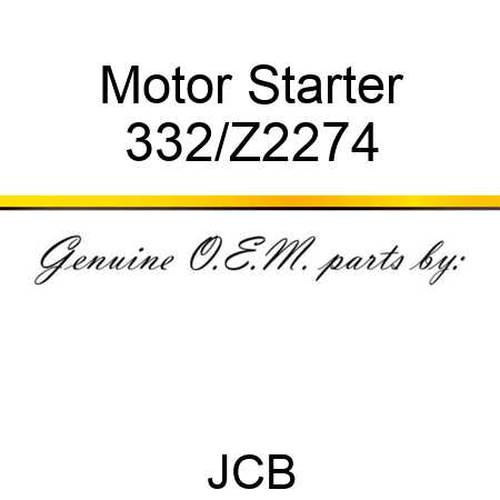 Motor Starter 332/Z2274