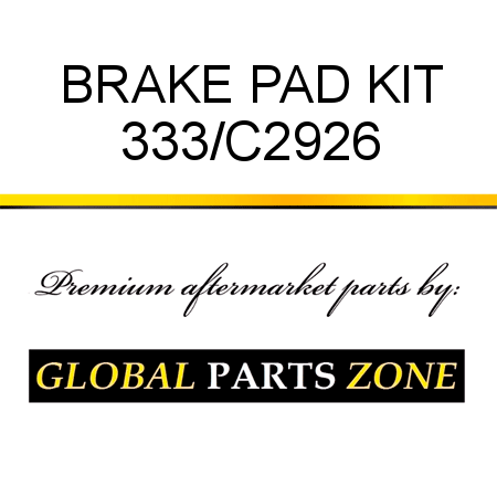 BRAKE PAD KIT 333/C2926