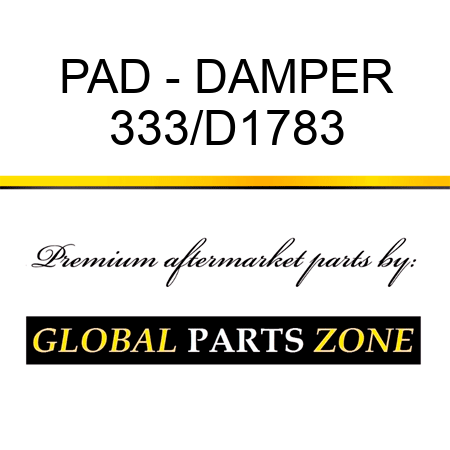 PAD - DAMPER 333/D1783