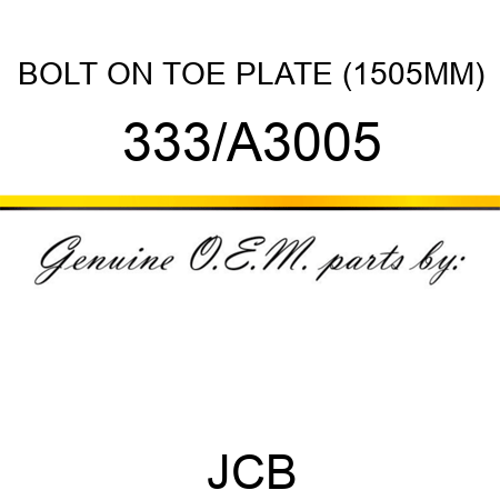 BOLT ON TOE PLATE (1505MM) 333/A3005