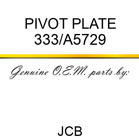 PIVOT PLATE 333/A5729