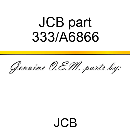 JCB part 333/A6866