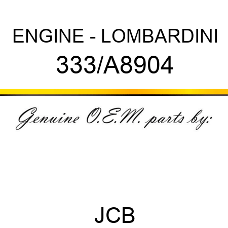 ENGINE - LOMBARDINI 333/A8904