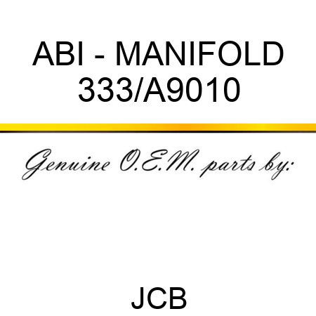 ABI - MANIFOLD 333/A9010