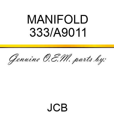 MANIFOLD 333/A9011