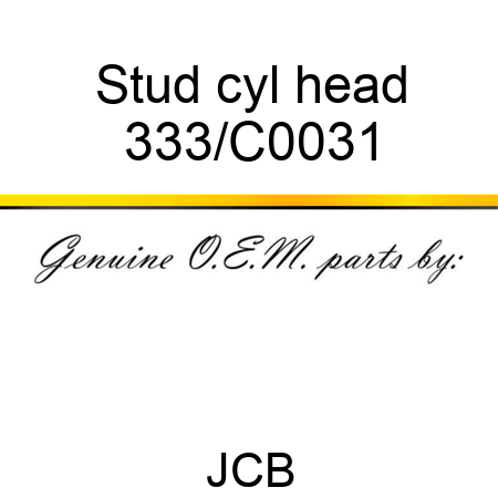 Stud cyl head 333/C0031