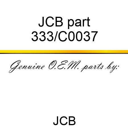 JCB part 333/C0037