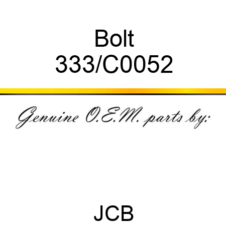 Bolt 333/C0052