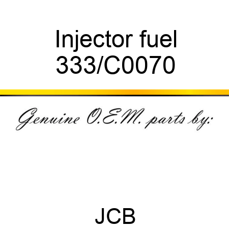 Injector fuel 333/C0070