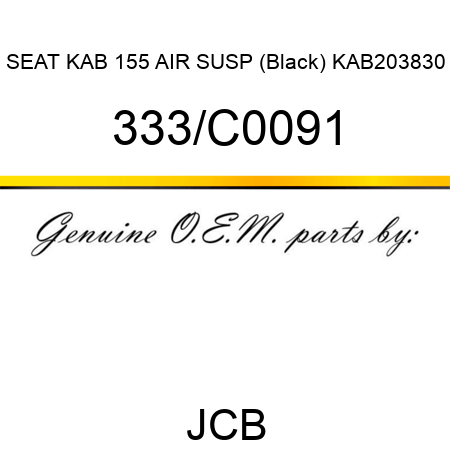 SEAT KAB 155 AIR SUSP (Black) KAB203830 333/C0091