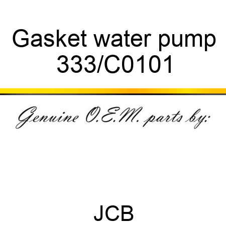 Gasket water pump 333/C0101