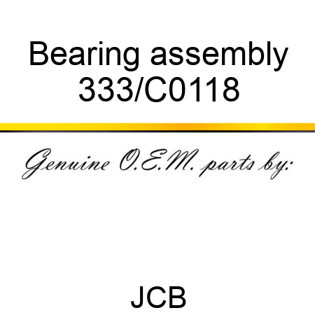 Bearing assembly 333/C0118