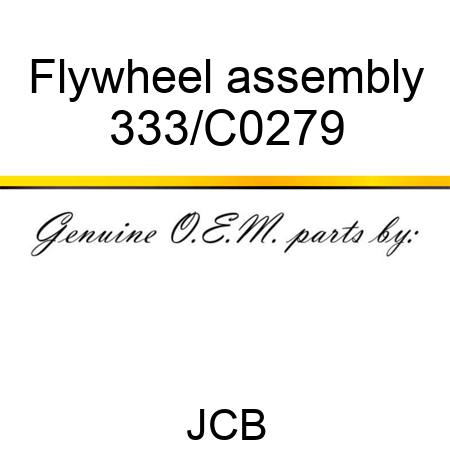 Flywheel assembly 333/C0279