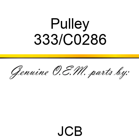 Pulley 333/C0286