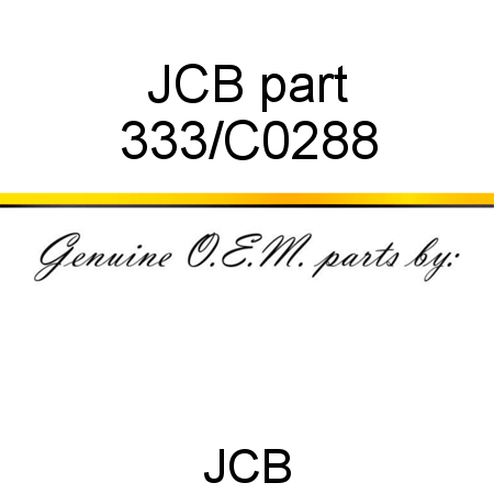 JCB part 333/C0288