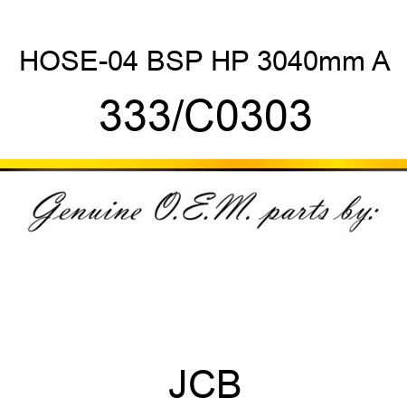 HOSE-04 BSP HP 3040mm A 333/C0303