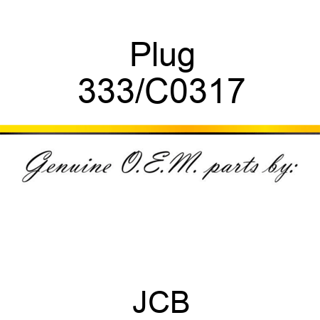 Plug 333/C0317