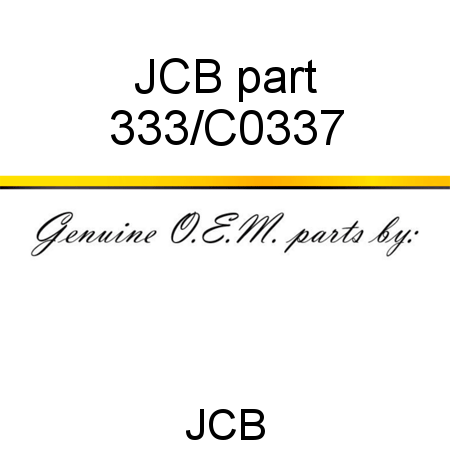 JCB part 333/C0337