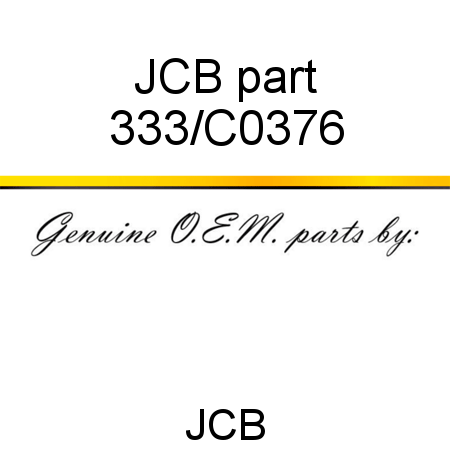 JCB part 333/C0376