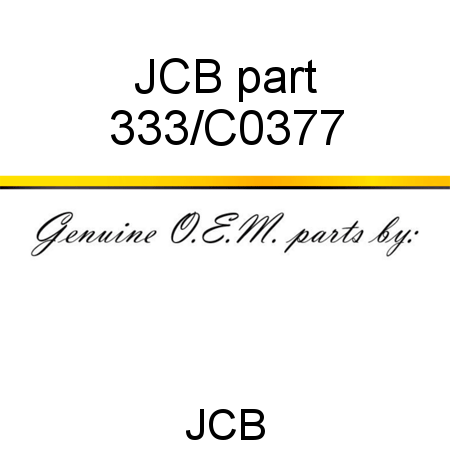 JCB part 333/C0377